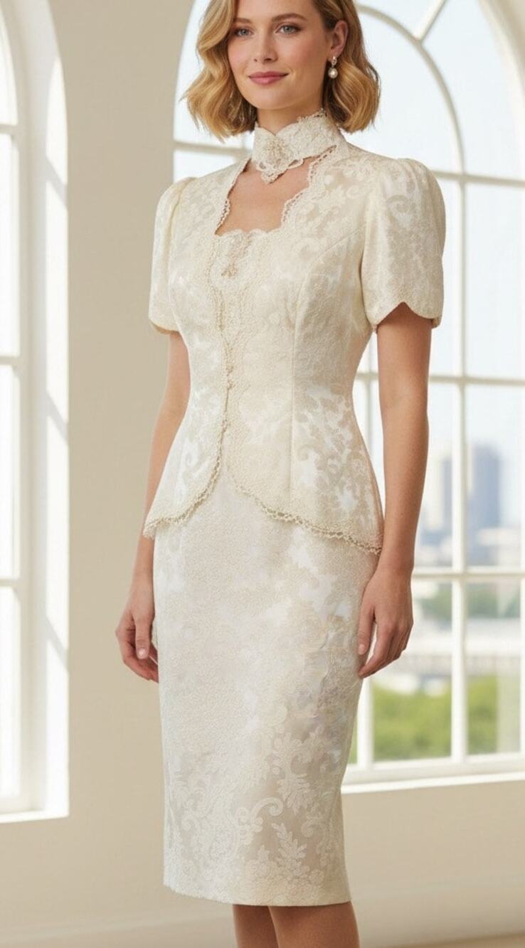 Stunning Victorian Style Scott McClintock brocade tapestry midi dress